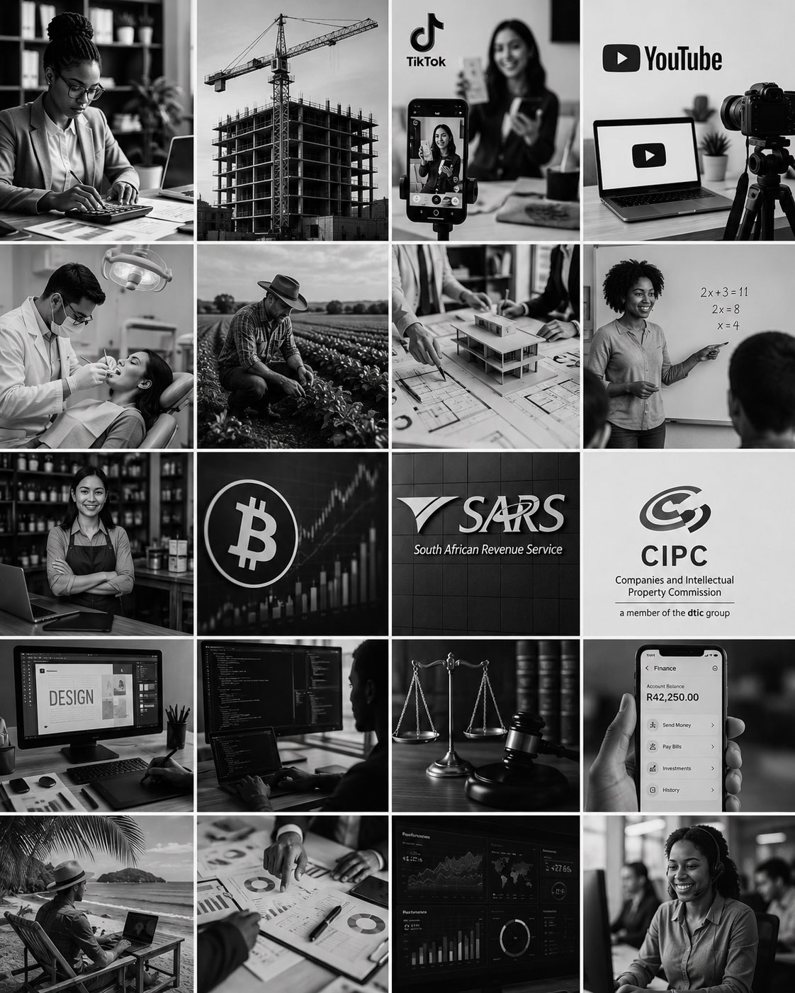 Laptop and phone showing a modern crypto and investment portfolio dashboard